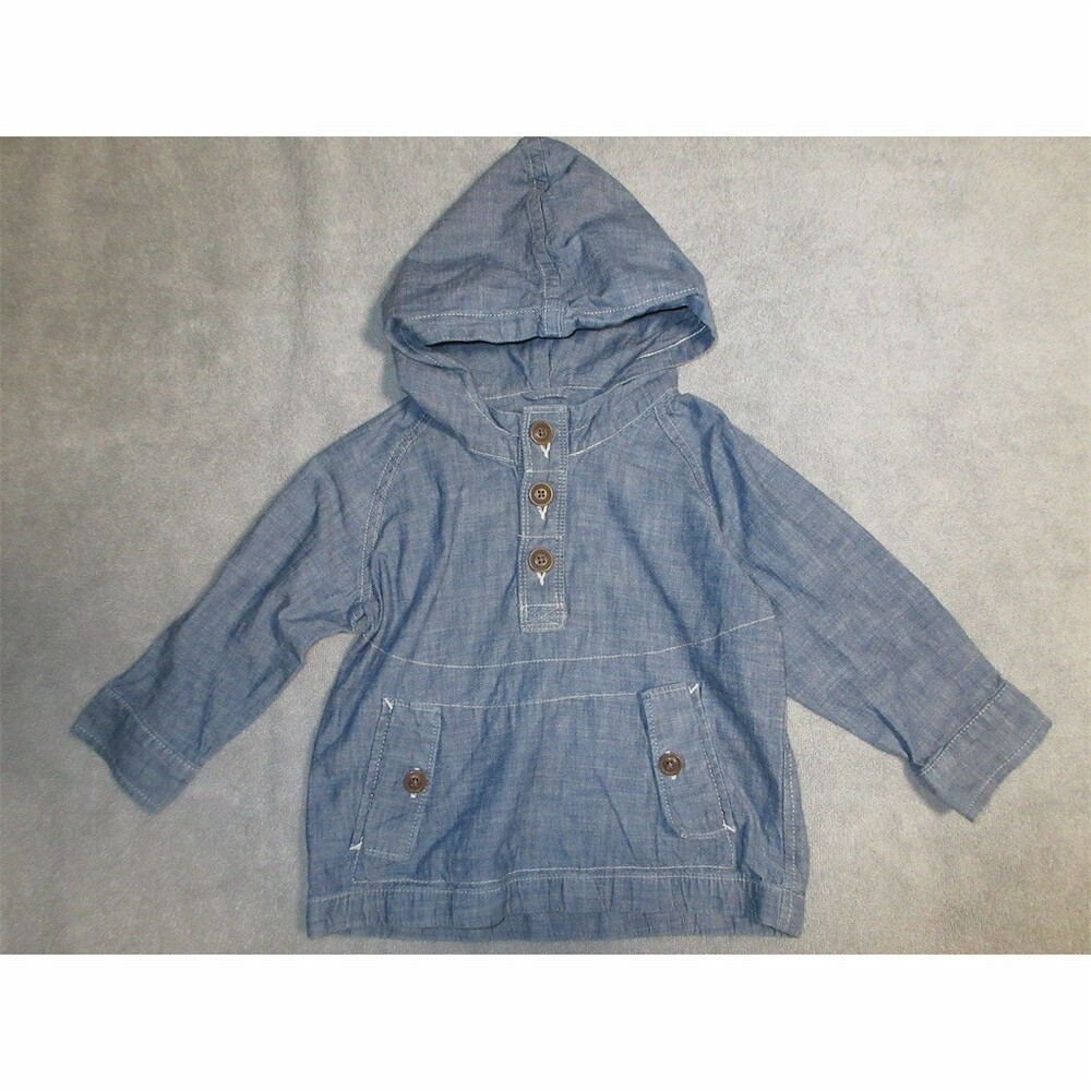 BabyGap Baby Boys Hooded Pullover Jacket Shirt Anorak Blue 18-24 Months